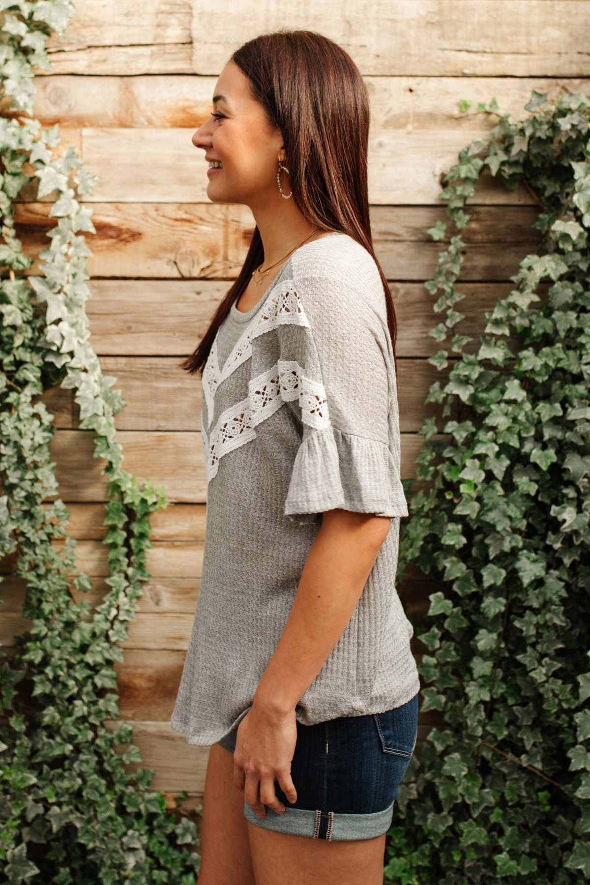 Break Away Top In Gray (Online Exclusives) - Uptown Boutique Ramona