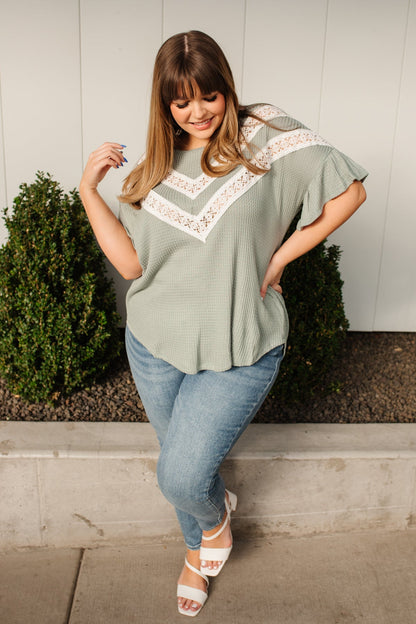 Break Away Top In Sage (Online Exclusives) - Uptown Boutique Ramona