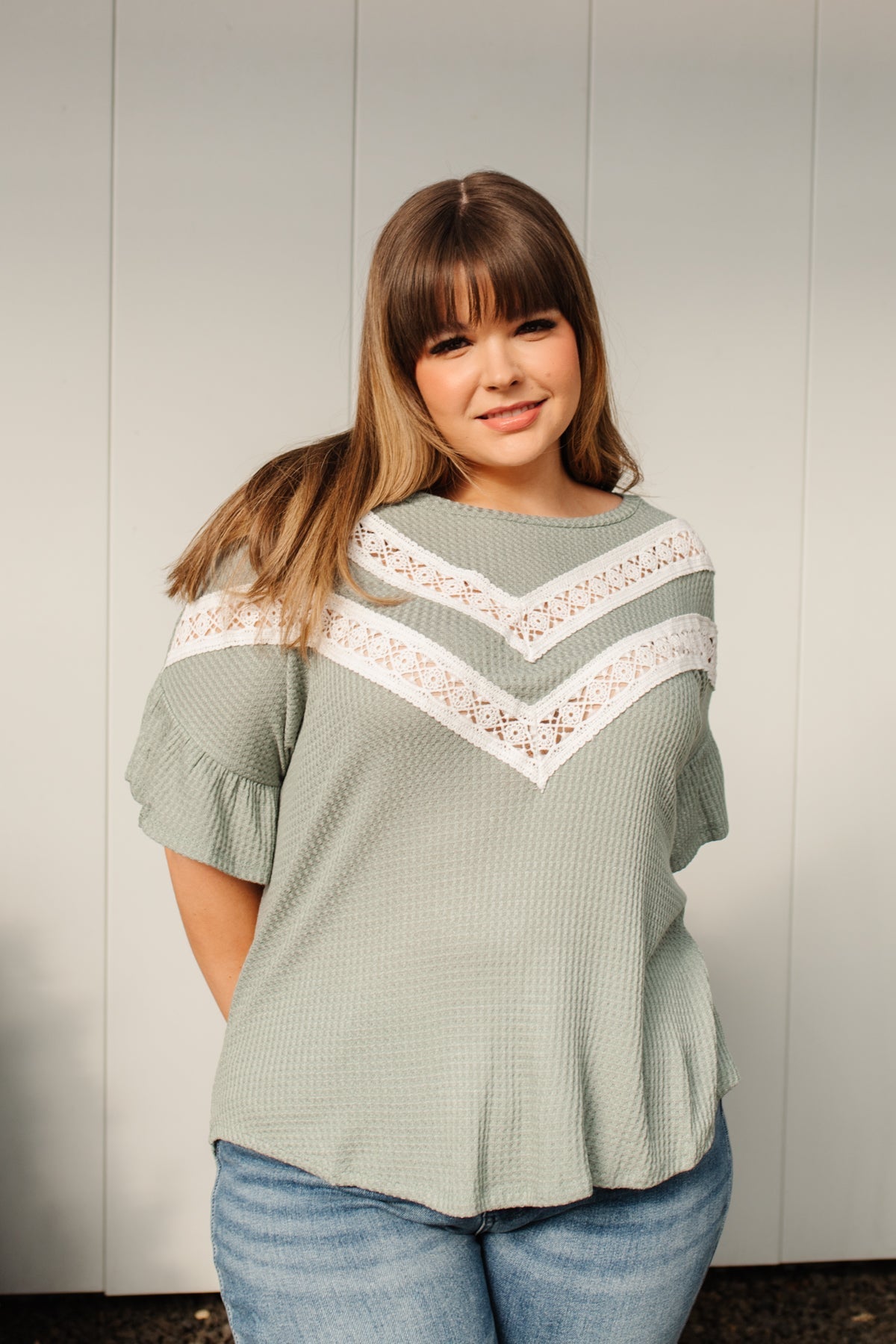 Break Away Top In Sage (Online Exclusives) - Uptown Boutique Ramona