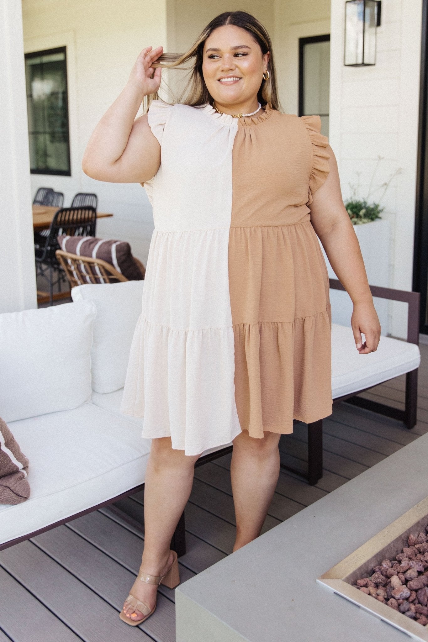 Break Even Ruffled Tiered Dress (Online Exclusive) - Uptown Boutique Ramona