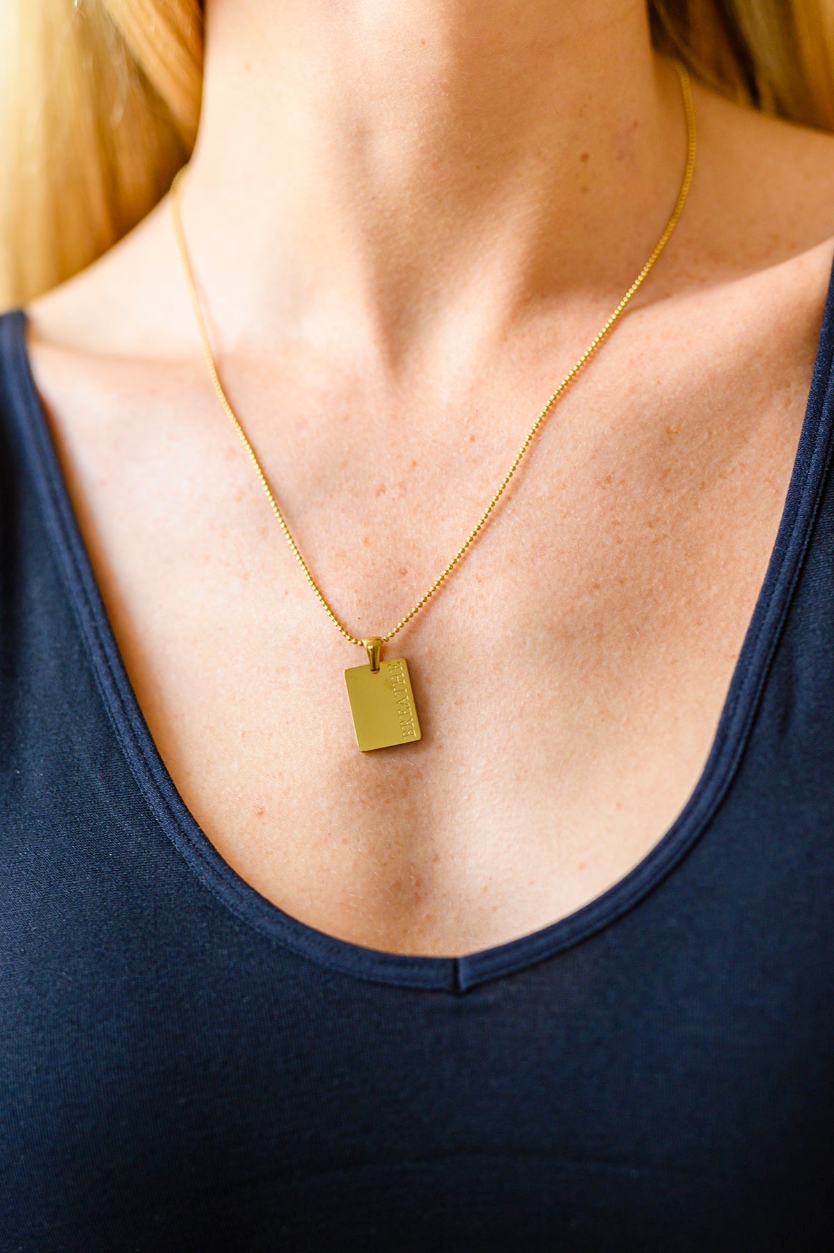 Breathe Pendent Necklace (Online Exclusive) - Uptown Boutique Ramona