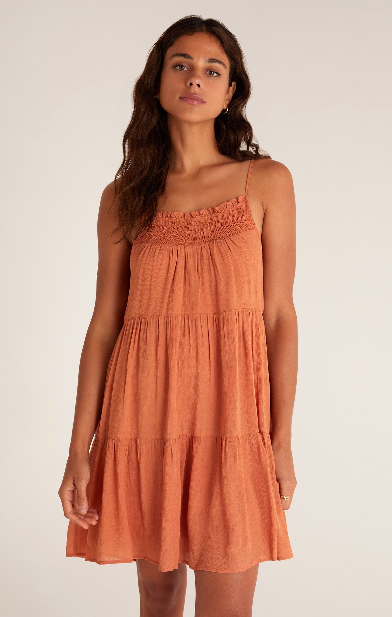 Breezy Crinkle Dress - Copper *FS - Uptown Boutique Ramona