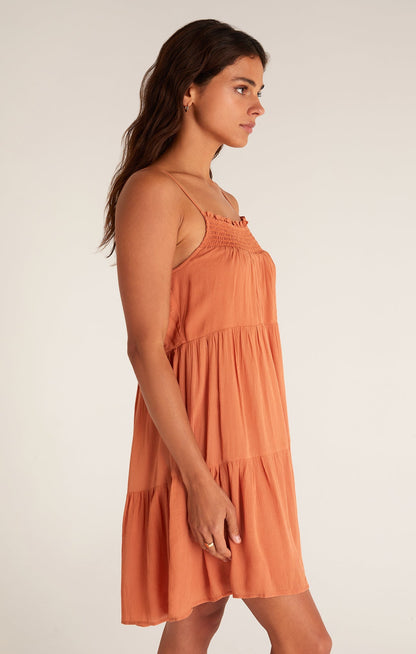 Breezy Crinkle Dress - Copper *FS - Uptown Boutique Ramona