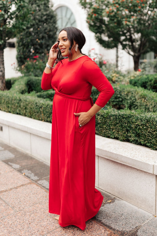 Bri Maxi Dress in Burgundy (Online Exclusive) - Uptown Boutique Ramona