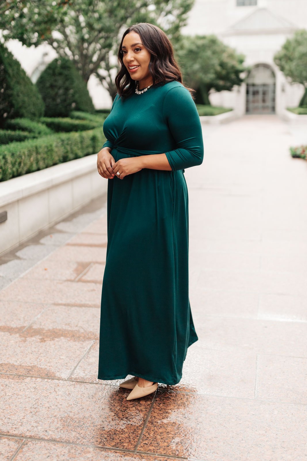 Bri Maxi Dress in Hunter Green (Online Exclusive) - Uptown Boutique Ramona