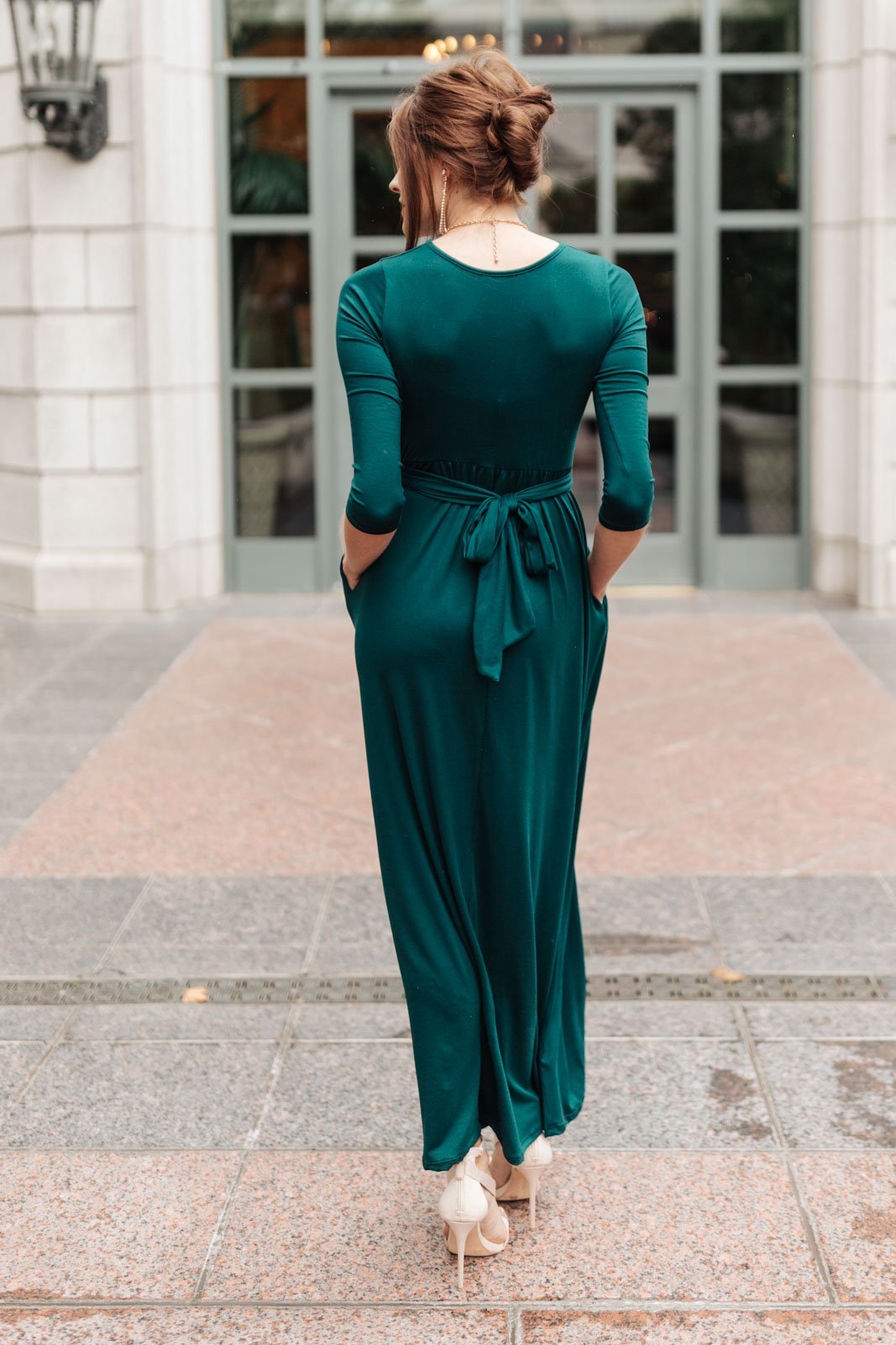 Bri Maxi Dress in Hunter Green (Online Exclusive) - Uptown Boutique Ramona