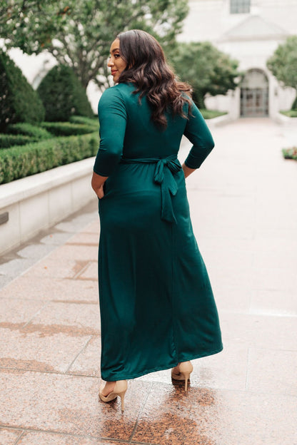 Bri Maxi Dress in Hunter Green (Online Exclusive) - Uptown Boutique Ramona