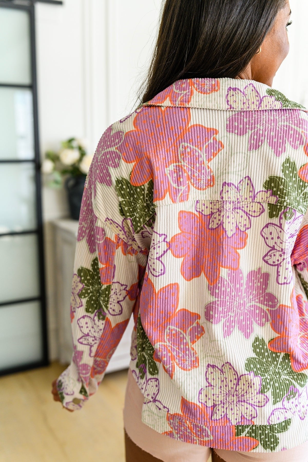 Bring the Bouquet Floral Corduroy Jacket (Online Exclusive) - Uptown Boutique Ramona