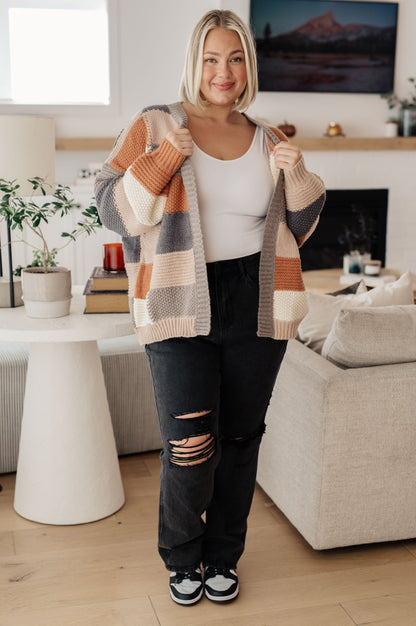 Brown Sugar and Molasses Checkered Cardigan (Online Exclusive) - Uptown Boutique Ramona