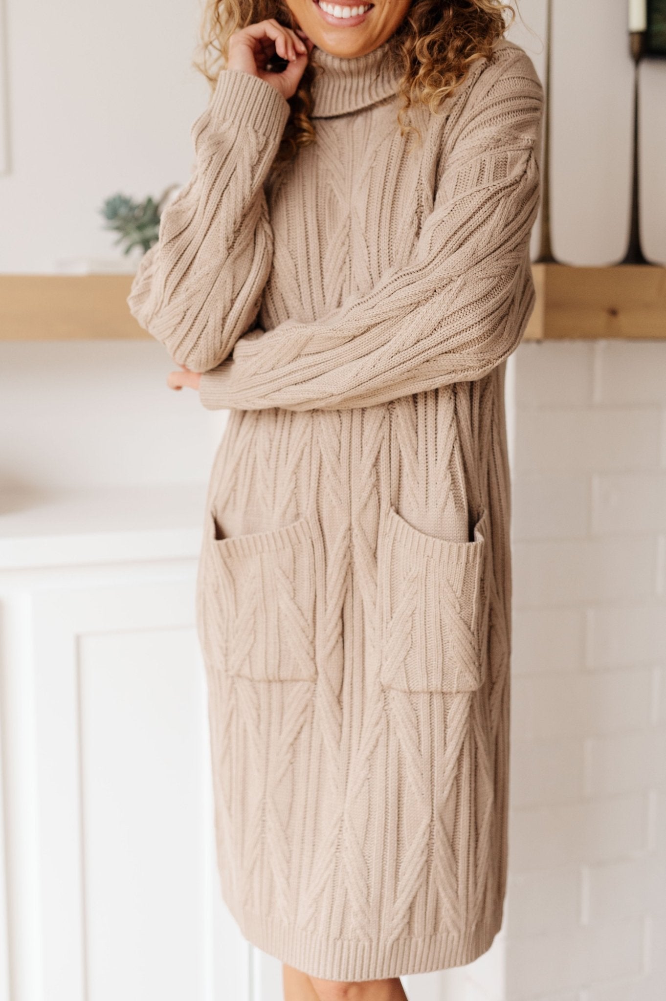 Bundled Beauty Turtleneck Sweater Dress (Online Exclusive) - Uptown Boutique Ramona