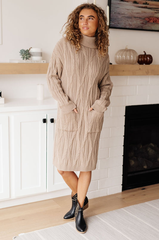 Bundled Beauty Turtleneck Sweater Dress (Online Exclusive) - Uptown Boutique Ramona