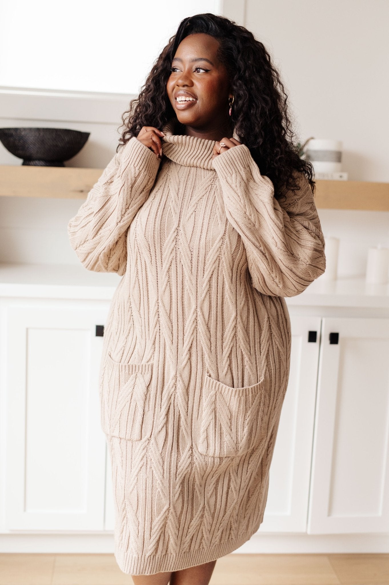 Bundled Beauty Turtleneck Sweater Dress (Online Exclusive) - Uptown Boutique Ramona