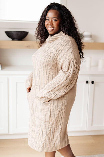 Bundled Beauty Turtleneck Sweater Dress (Online Exclusive) - Uptown Boutique Ramona