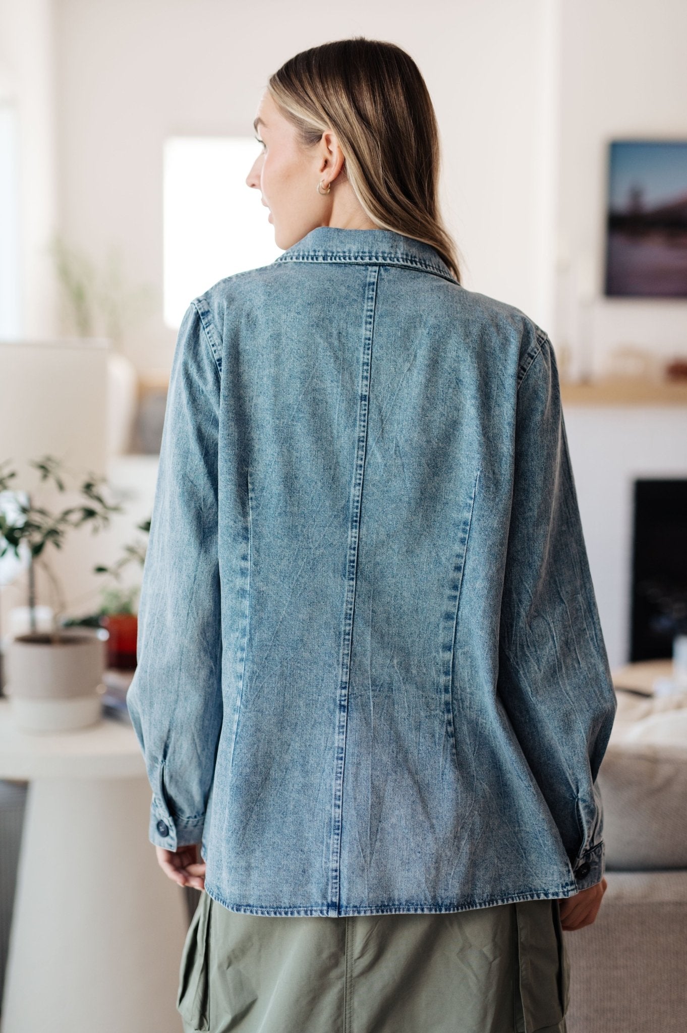 Business Brunch Denim Blazer (Online Exclusive) - Uptown Boutique Ramona