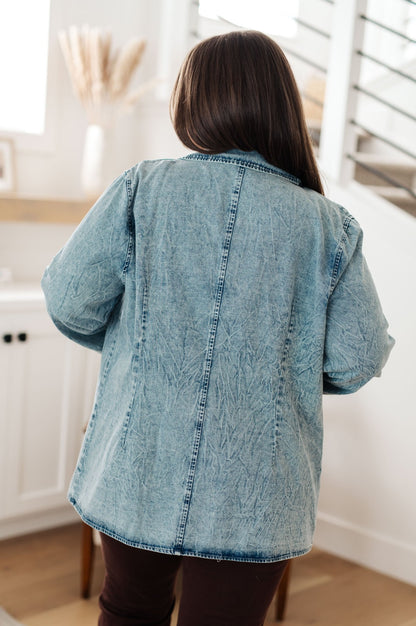 Business Brunch Denim Blazer (Online Exclusive) - Uptown Boutique Ramona