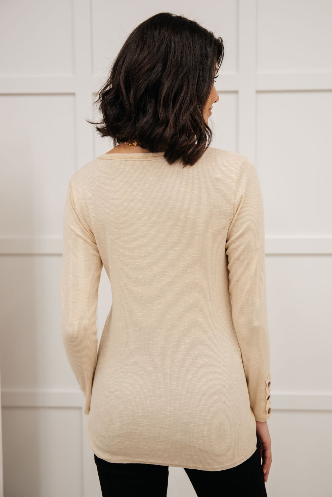 By The Fireplace Thermal Top in Oatmeal (Online Exclusive) - Uptown Boutique Ramona