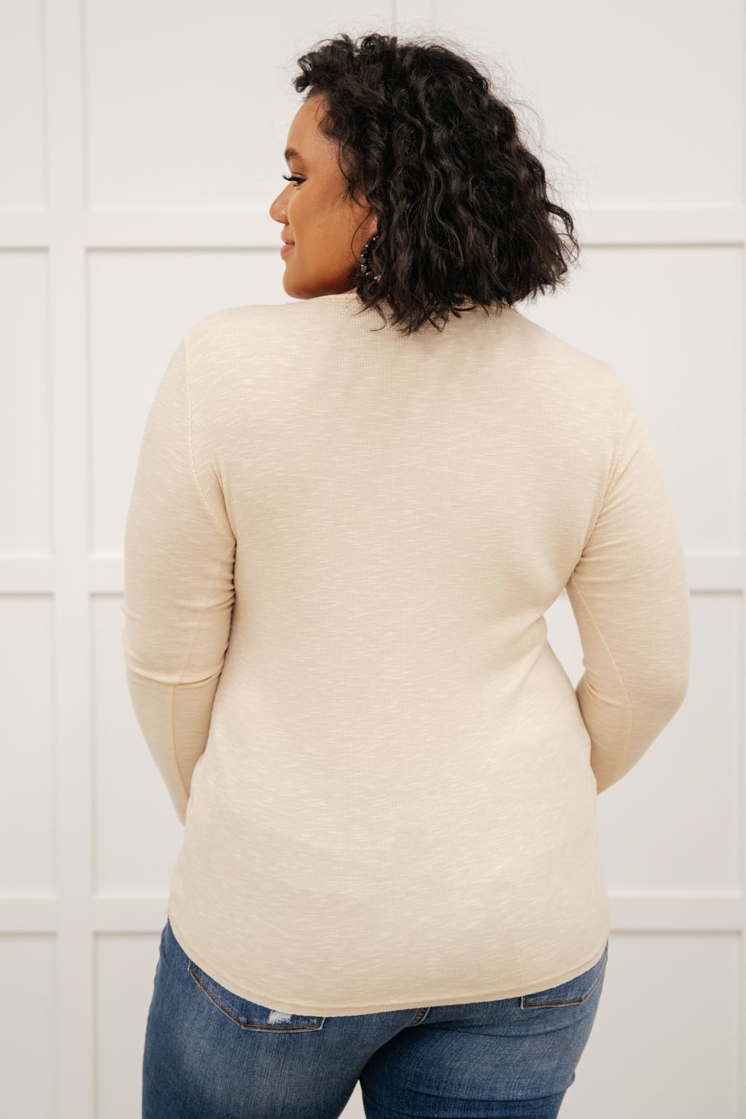 By The Fireplace Thermal Top in Oatmeal (Online Exclusive) - Uptown Boutique Ramona