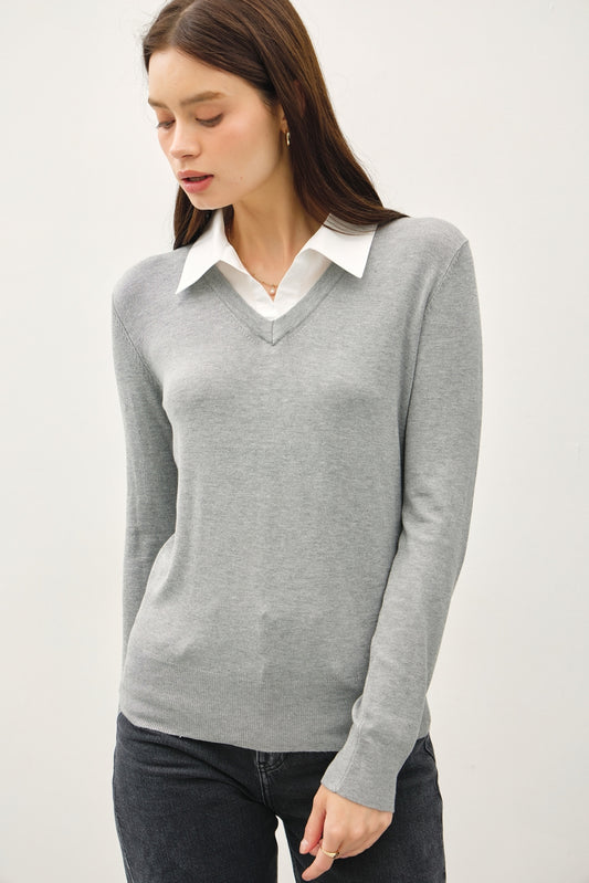 THE ONLY WAY COLLARED SWEATER