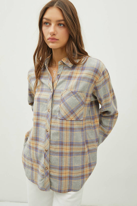 NO COMPARISON OVERSIZED PLAID FLANNEL