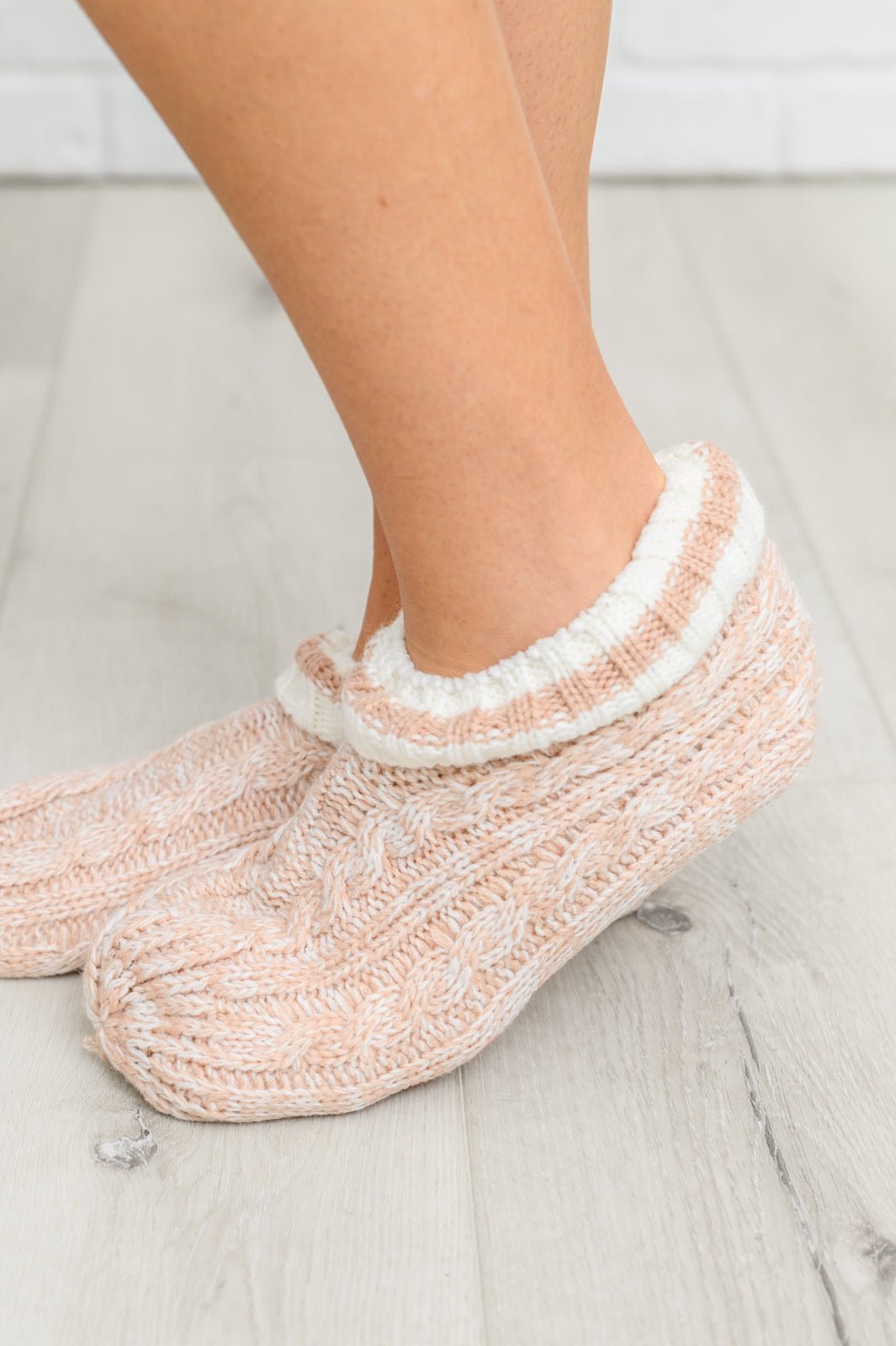 Cable Knit Faux Fur Slipper Boot (Online Exclusive) - Uptown Boutique Ramona