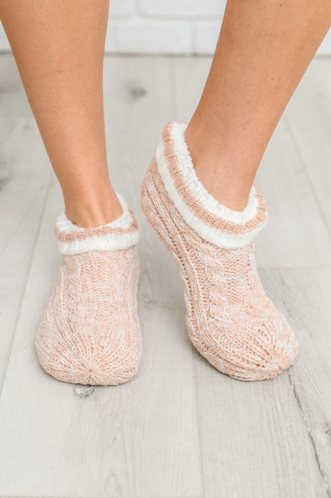 Cable Knit Faux Fur Slipper Boot (Online Exclusive) - Uptown Boutique Ramona