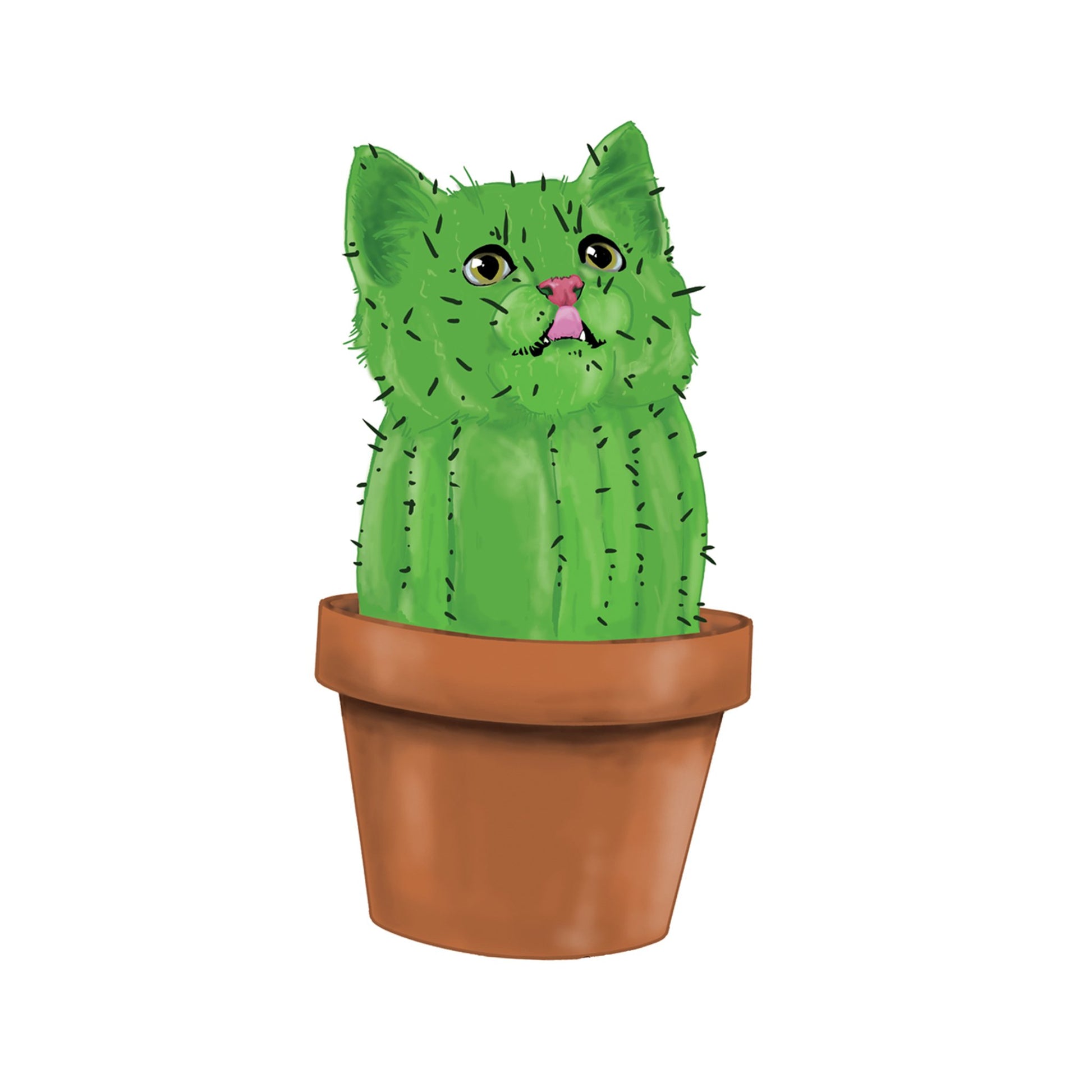 Cacti Cat Sticker - Uptown Boutique Ramona