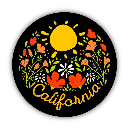 California Sticker - Sunshine & Flowers - Uptown Boutique Ramona