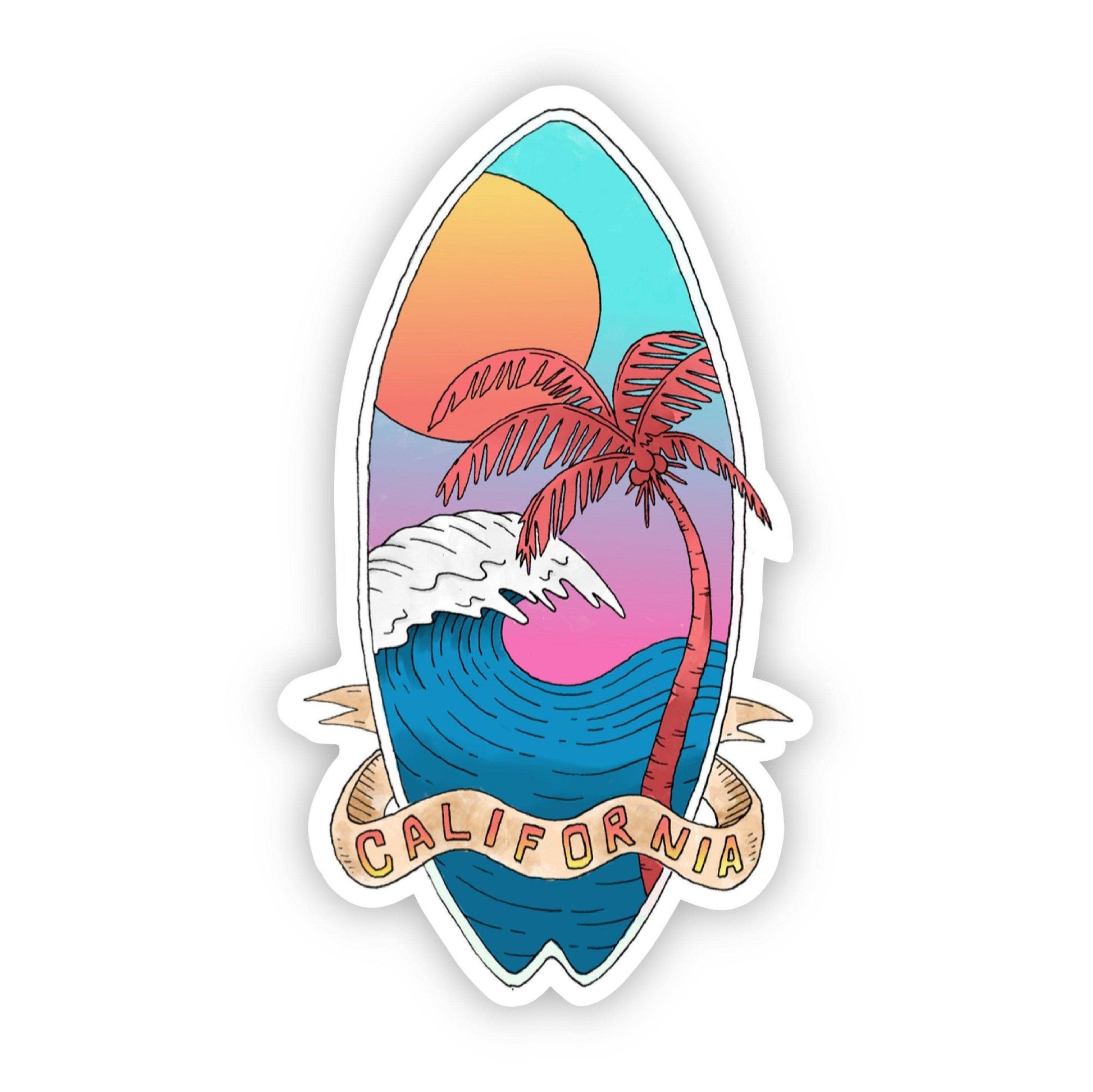 California Waves Sticker - Uptown Boutique Ramona