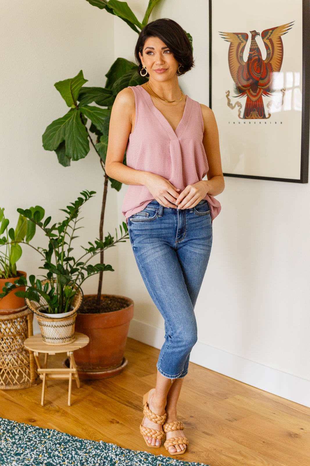 Calling For Spring Sleeveless Blouse (Online Exclusive) - Uptown Boutique Ramona