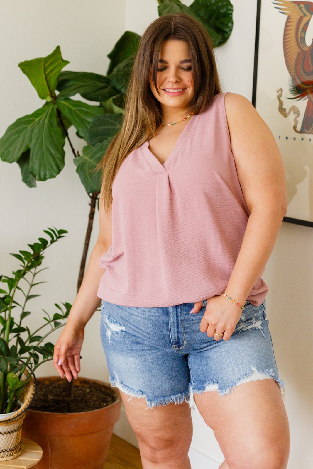 Calling For Spring Sleeveless Blouse (Online Exclusive) - Uptown Boutique Ramona