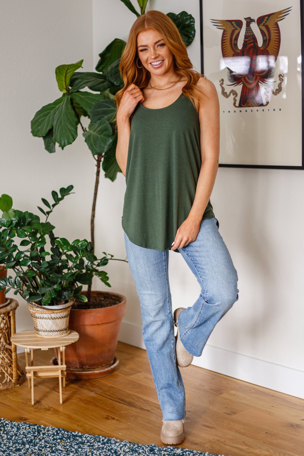 Can't Get Enough Top in Army Green (Online Exclusive) - Uptown Boutique Ramona