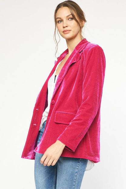 Can't Have Mine Velvet Blazer *HC - Uptown Boutique Ramona