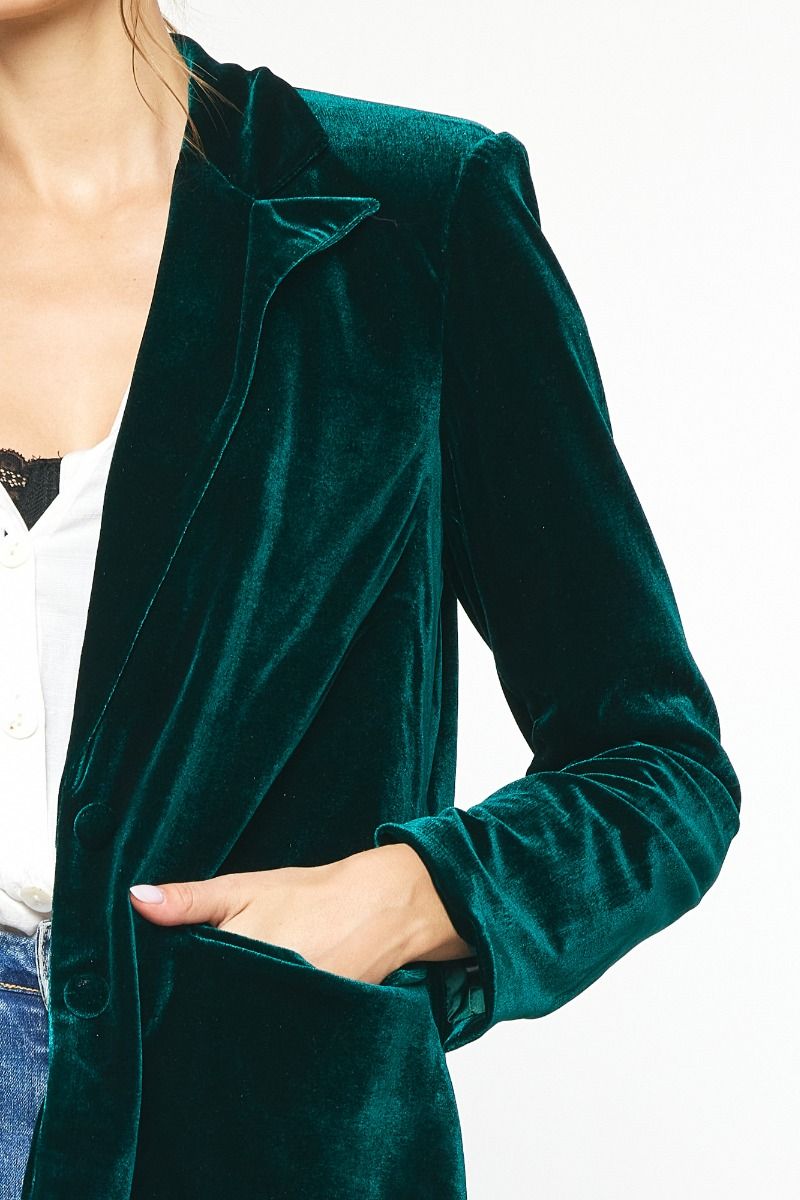 Can't Have Mine Velvet Blazer *HC - Uptown Boutique Ramona