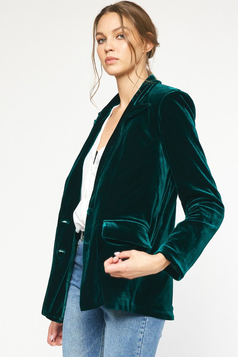 Can't Have Mine Velvet Blazer *HC - Uptown Boutique Ramona