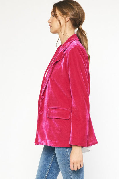 Can't Have Mine Velvet Blazer *HC - Uptown Boutique Ramona