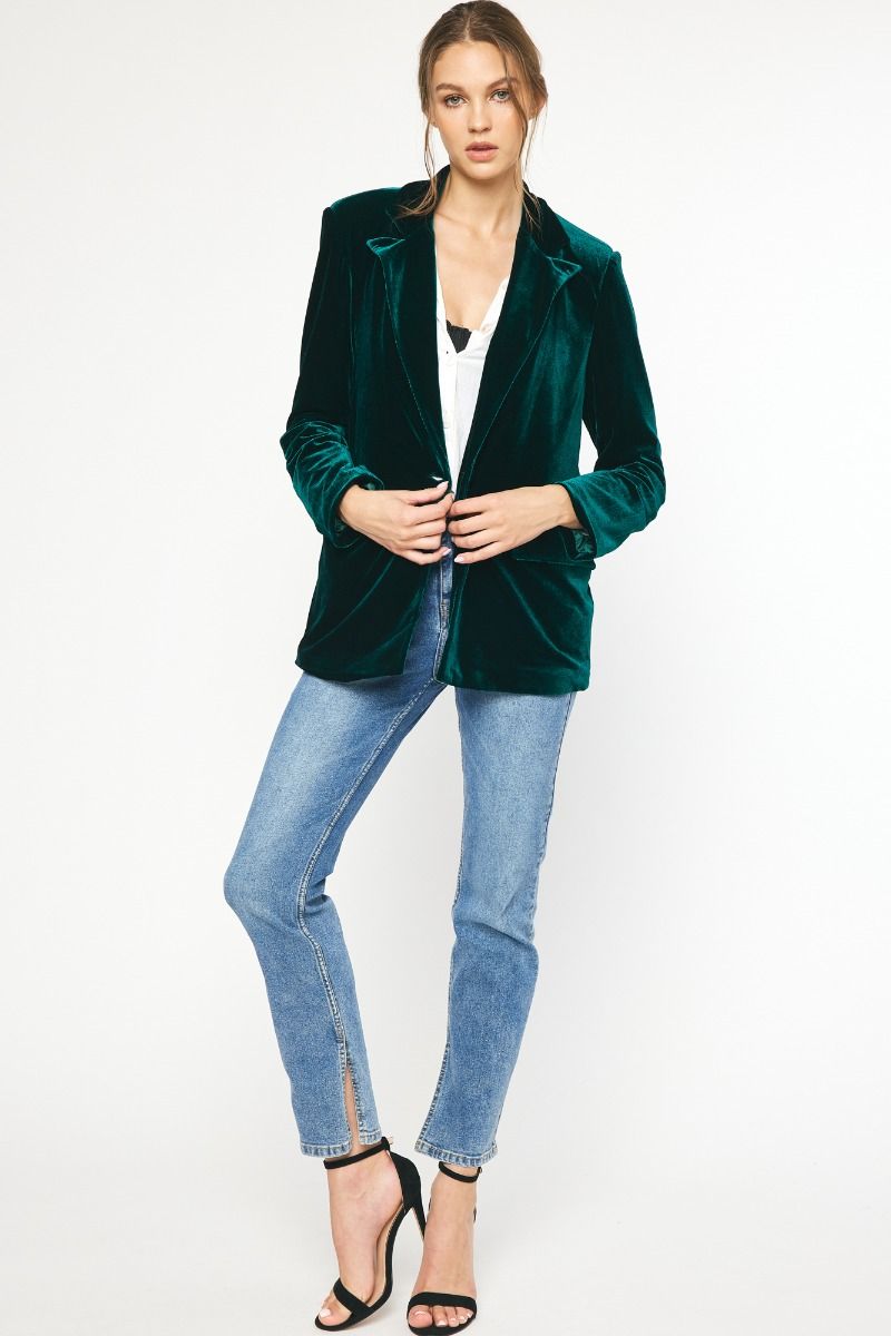 Can't Have Mine Velvet Blazer *HC - Uptown Boutique Ramona