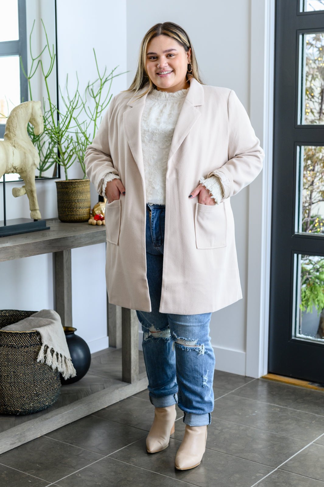 Can't Miss Out Jacket In Beige (Online Exclusive) - Uptown Boutique Ramona