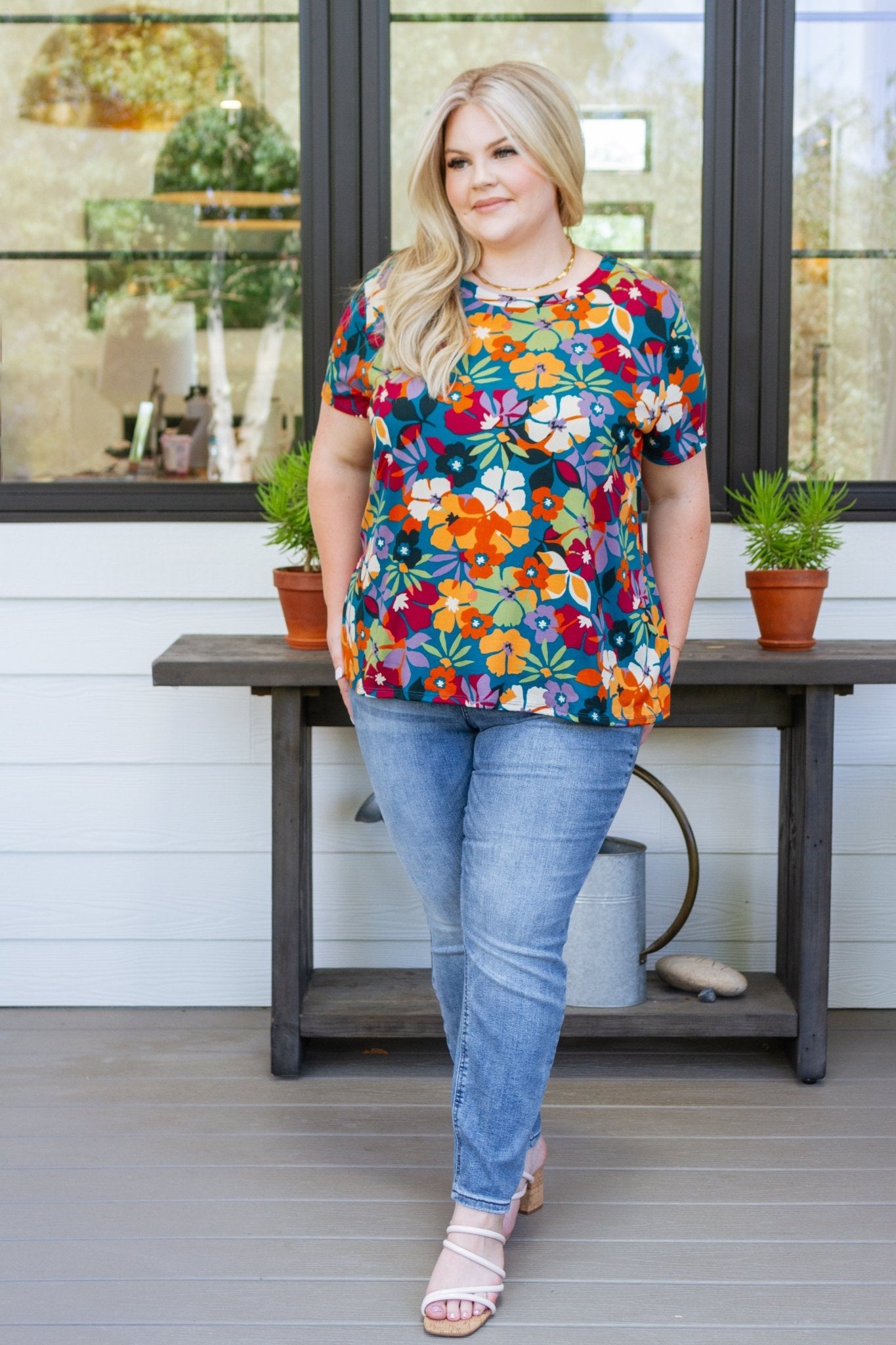 Can't Stop the Beat Floral Top (Online Exclusive) - Uptown Boutique Ramona