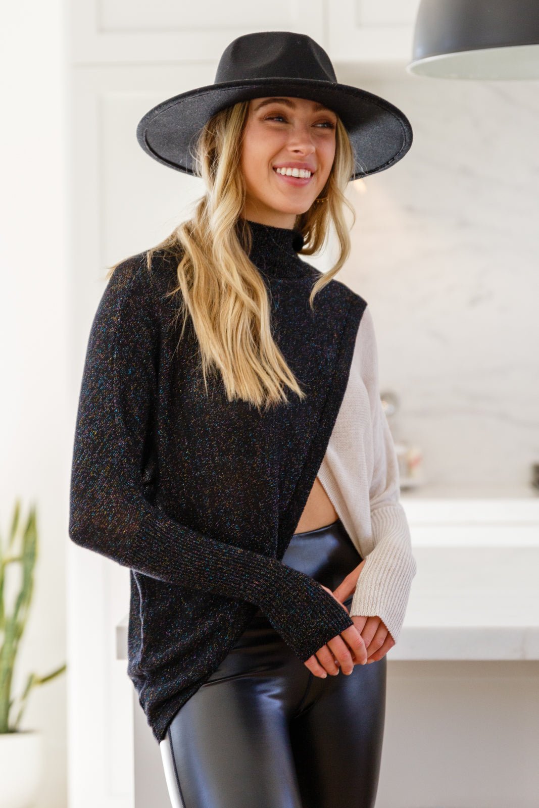 Can't Touch This Sparkle Color Blocked Sweater (Online Exclusive) - Uptown Boutique Ramona