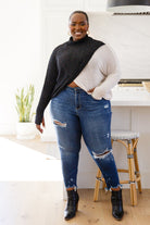 Can't Touch This Sparkle Color Blocked Sweater (Online Exclusive) - Uptown Boutique Ramona