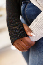 Can't Touch This Sparkle Color Blocked Sweater (Online Exclusive) - Uptown Boutique Ramona