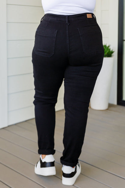 Carmen Double Cuff Joggers in Black - Uptown Boutique Ramona