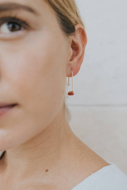 Carnelian Agate Drop Earring - Uptown Boutique Ramona