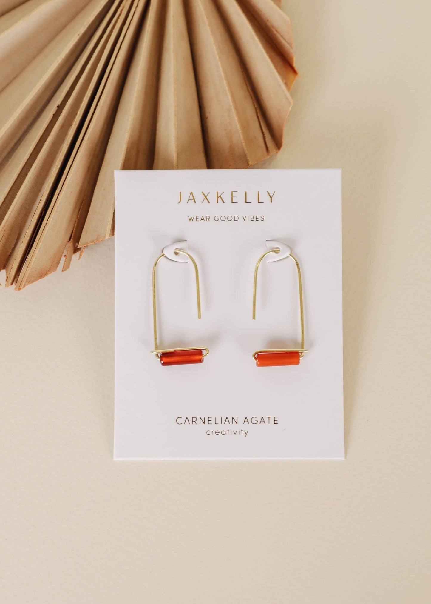 Carnelian Agate Drop Earring - Uptown Boutique Ramona