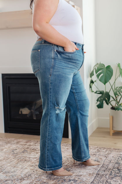 Carrie High Rise Control Top 90's Straight Jeans (Online Exclusive) - Uptown Boutique Ramona