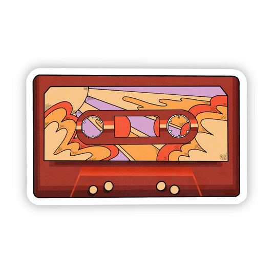 Cassette Tape Sticker - 70s Themed - Uptown Boutique Ramona