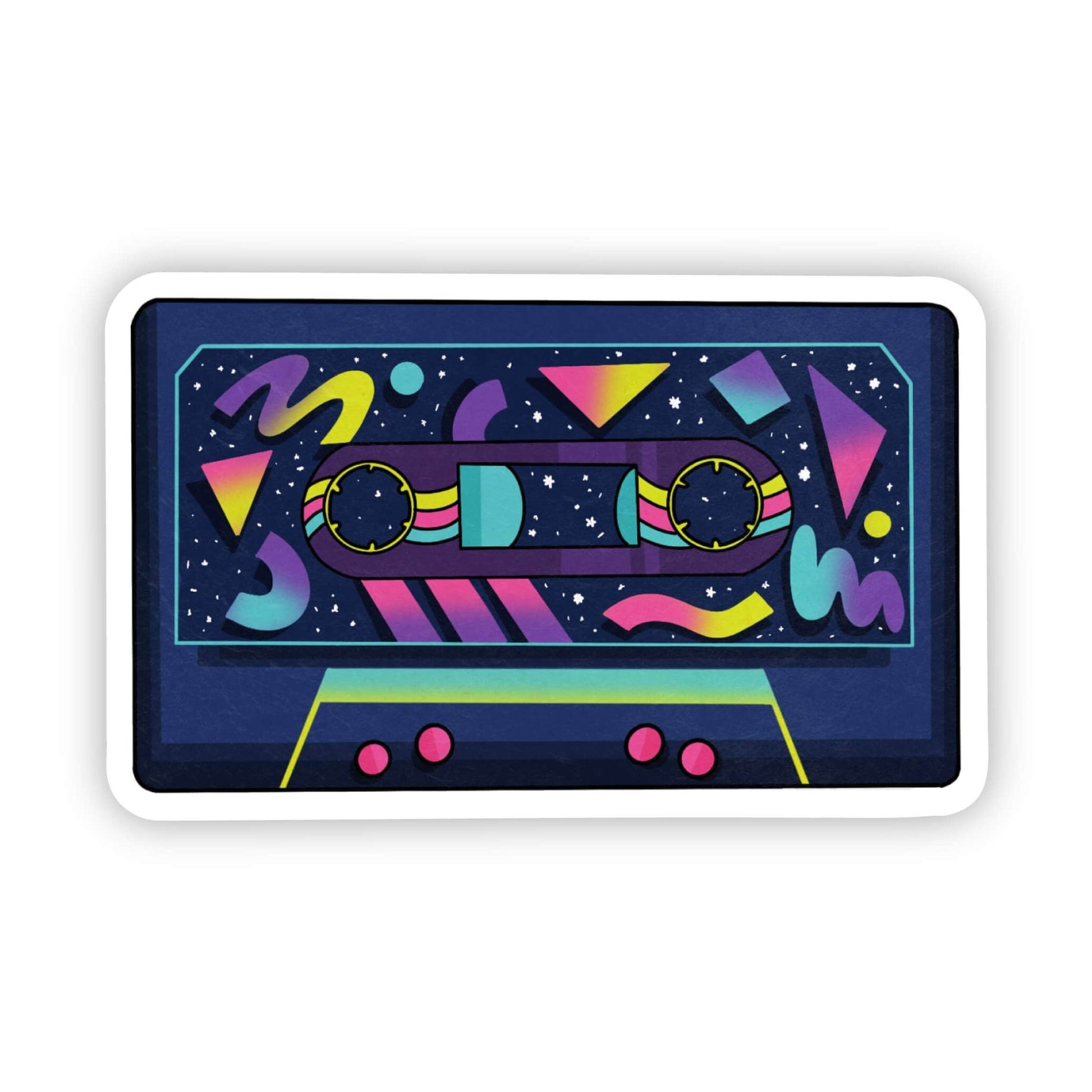 Cassette Tape Sticker - 80s Themed - Uptown Boutique Ramona