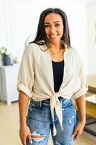Castaway Tie Front Shirt (Online Exclusive) - Uptown Boutique Ramona