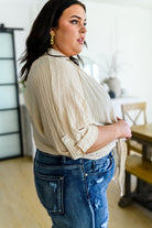 Castaway Tie Front Shirt (Online Exclusive) - Uptown Boutique Ramona