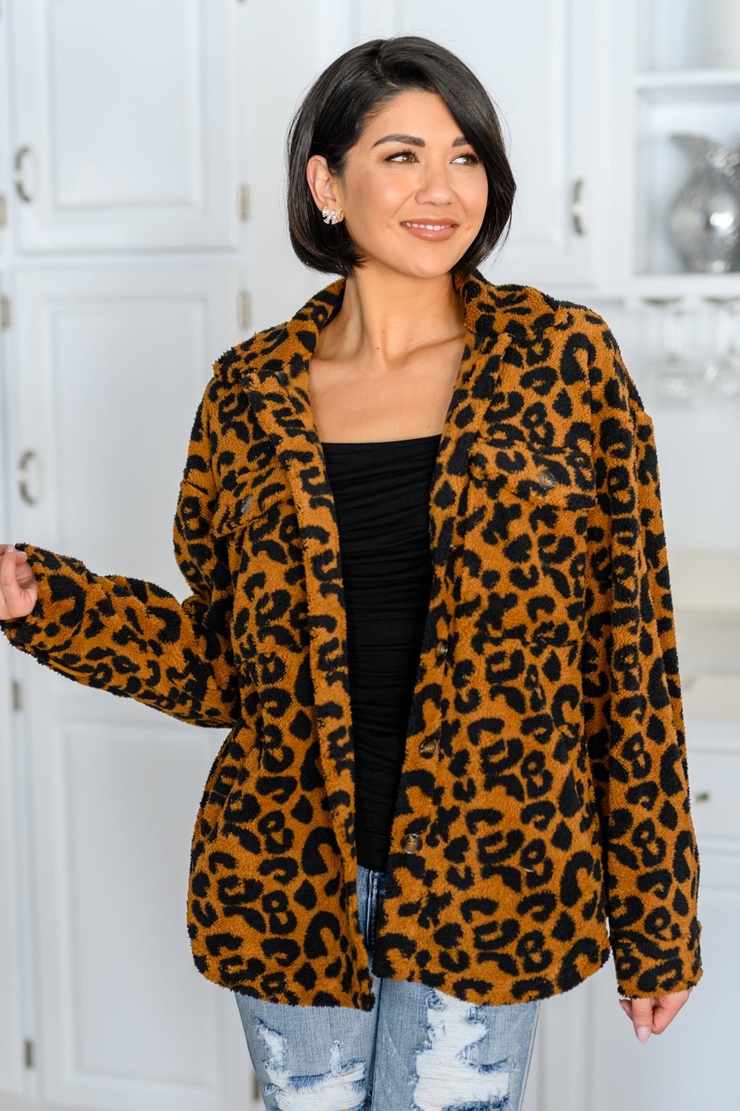 Castle Spotting Animal Print Jacket (Online Exclusive) - Uptown Boutique Ramona